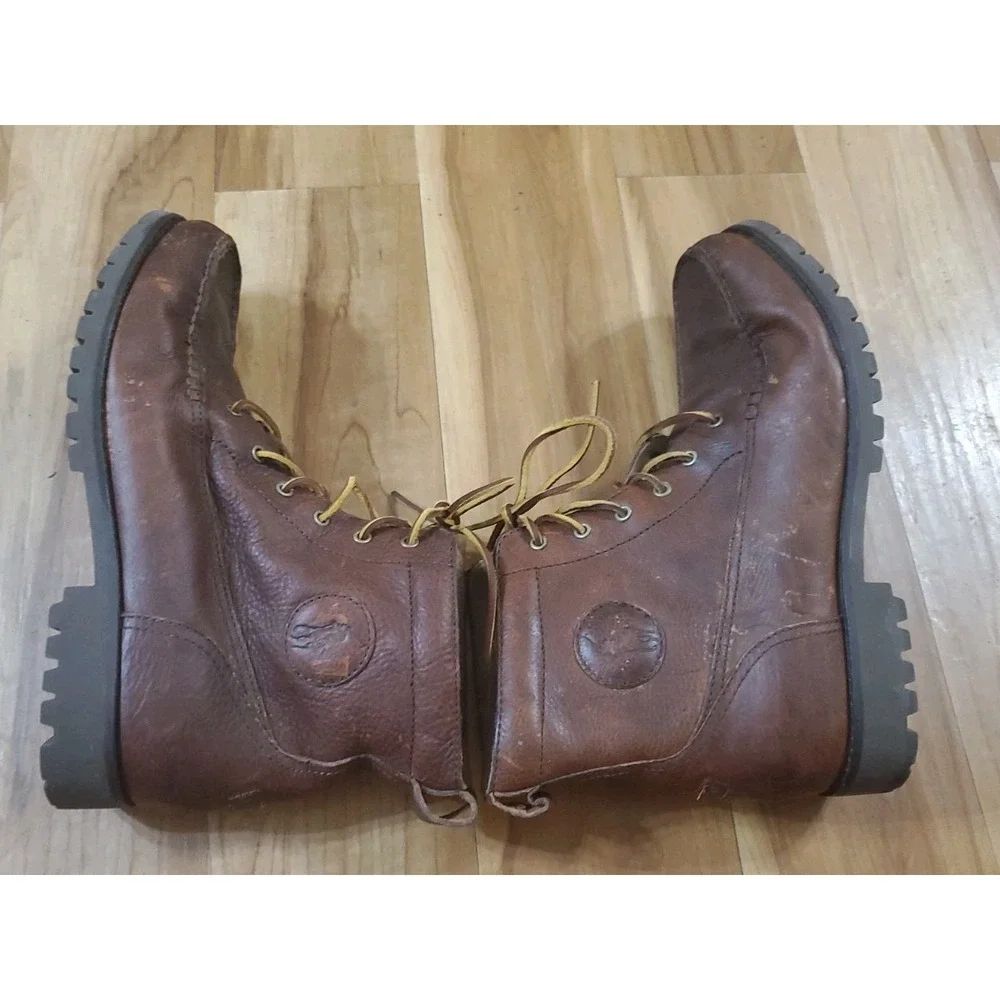 Polo Ralph Lauren Rodway Classic Ranger Brown Leather Boots Mens Size US 11 D